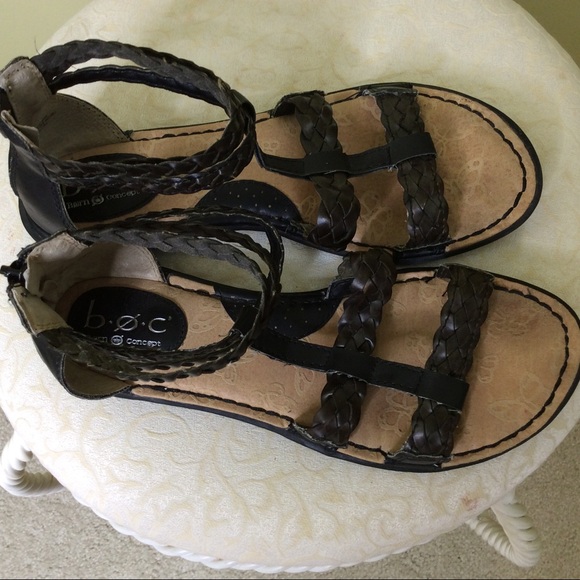 BOC Born Sandals Woven Straps Back Zip - Picture 2 of 7
